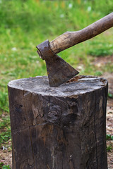 ax and stump
