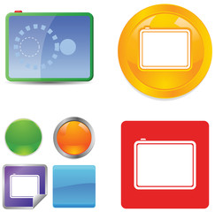 Tablet PC vector button icons