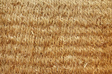 Close up brown color coconut fiber mat texture
