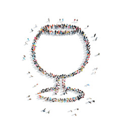 people in the shape of glasses