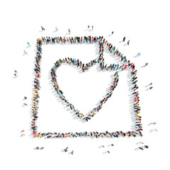 people in the shape of heart, cardio.