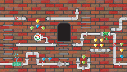 Seamless editable room with pipeline for platform game design