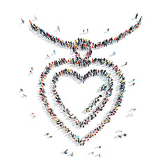 people in the shape of heart .