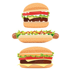 HotDog and hamburger