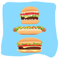 HotDog and hamburger