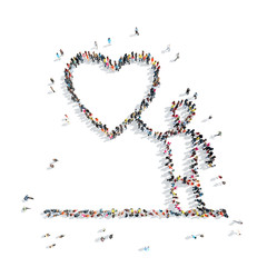 people in the shape of heart .