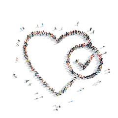 people in the shape of heart .