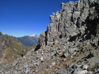 焼岳山頂付近より