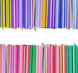 Colorful straws isolated on white © wolfelarry