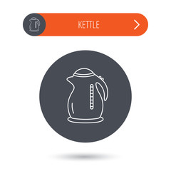 Kettle icon. Kitchen teapot sign.