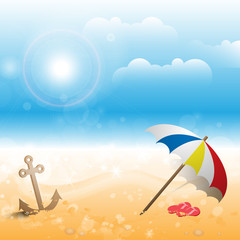 Summer Background - Vector Illustration, Graphic Design