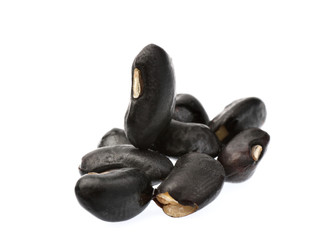 black beans isolated on white background