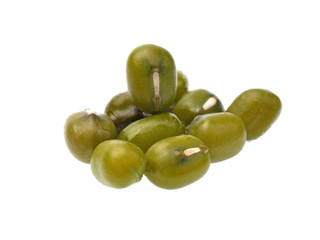 Mung beans isolated on white background