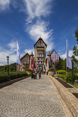 Obraz premium Entrance view of Colmar Tropicale, Bukit Tinggi, Malaysia.