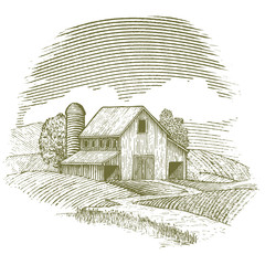 Woodcut Barn