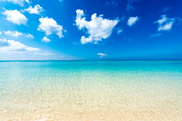 Beautiful sea and the white beach, Okinawa, Japan