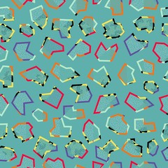 Retro 80s seamless pattern background