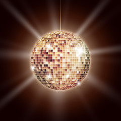 Mirror disco ball poster