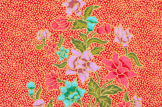 Abstract bright textile in batik's.