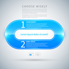 Blue glossy design layout. Useful for web design or advertising.