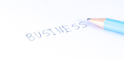 write business on white paper