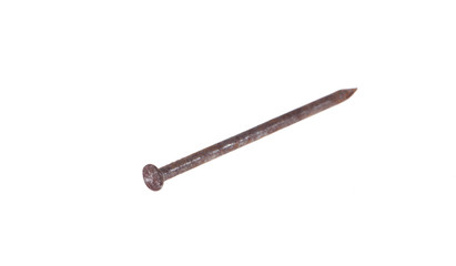 Rusty nail isolated