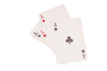Four aces - including spades, hearts, clubs and diamonds
