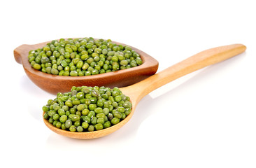 Mung beans isolated on white background