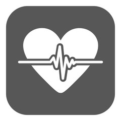 The heart icon. Cardiology and cardiogram, ecg, cardio symbol. Flat