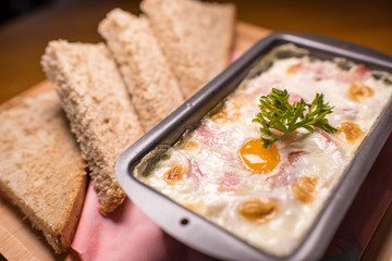 Baked Egg and Bacon Sandwiches