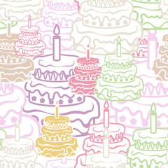Cake seamless background