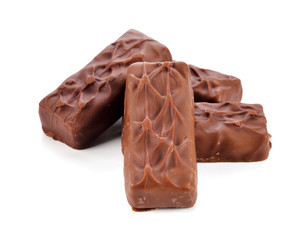 chocolate bar isolated on white