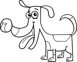 funny dog coloring page