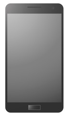 black realistic smart phone vector