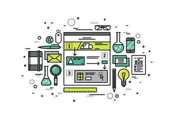 User scenario line style illustration