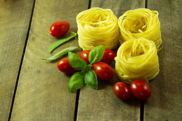 
Pasta with tomato, ketchup, basil