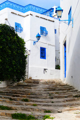 Fototapeta premium Die schmalen Gassen von Sidi Bou Said 