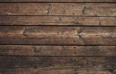 Vintage wooden panel with horizontal planks and gaps