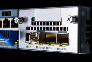 Empty Gigabit module on network switch