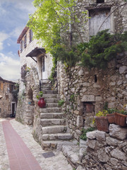 Fototapeta premium Walkway Through the Ancient City of Ez, France