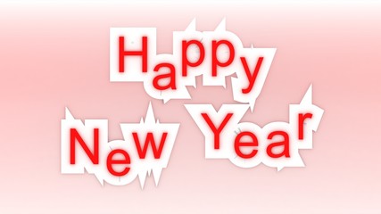 Happy new year 3D background