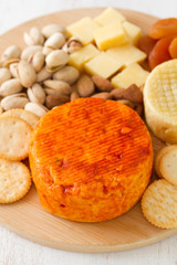 cheese with cookies and nuts