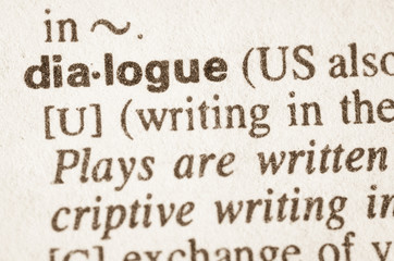 Dictionary definition of word dialogue