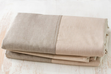 textile on white wooden background