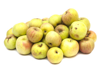 Green apples isolated on white