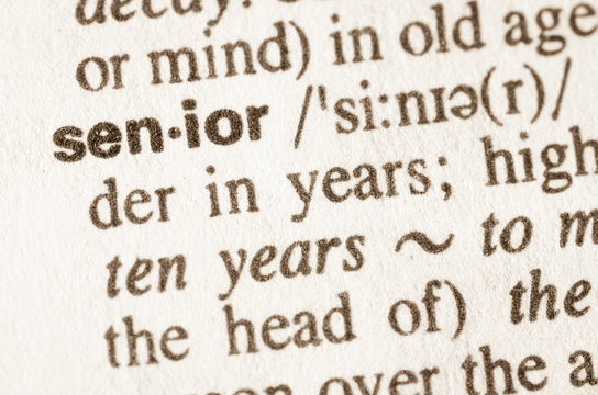 Dictionary definition of word senior
