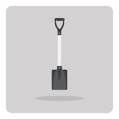 Vector of flat icon, shovel on isolated background
