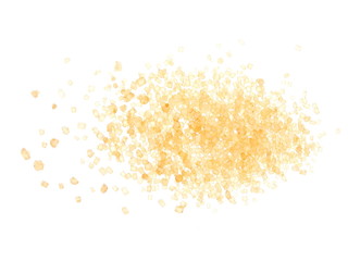 pile brown sugar isolated on white background, sugarcane