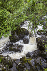 Fototapeta na wymiar Waterfall on Watendlath Beck, English Lake District, Cumbria, England, UK.