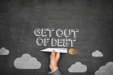 Get out of debt concept